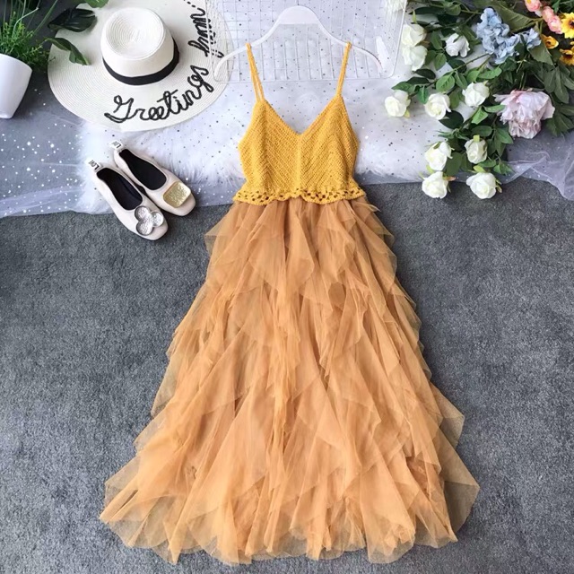 {Order7-10 ngày}Váy công chúa nhiều lớp len đan đi biển | BigBuy360 - bigbuy360.vn