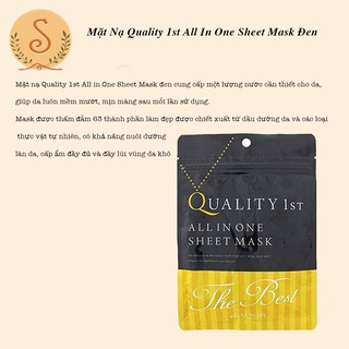 Mặt nạ Quality 1st All in One Sheet (Trắng – Hồng – Đen) 3pcs