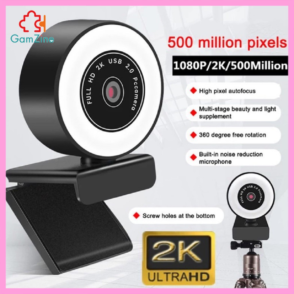 Webcam Mini 1080p / 2k / 5mp Kèm Mic 1080p Cố Định