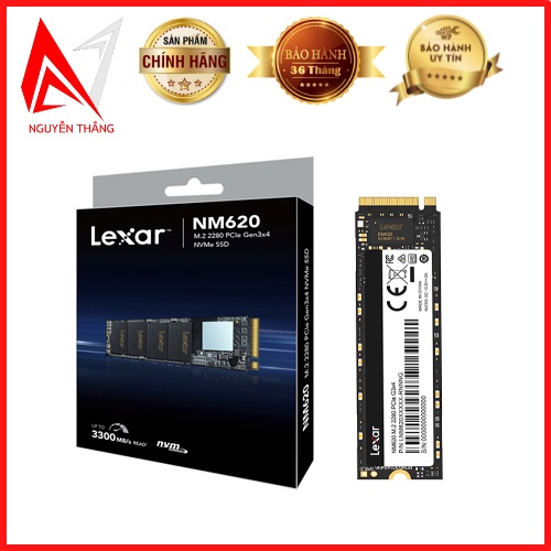 Ổ cứng SSD Lexar NM620 256GB M.2 2280 PCIe 3.0x4 (Đọc 3000MB/s - Ghi 1300MB/s) chính hãng