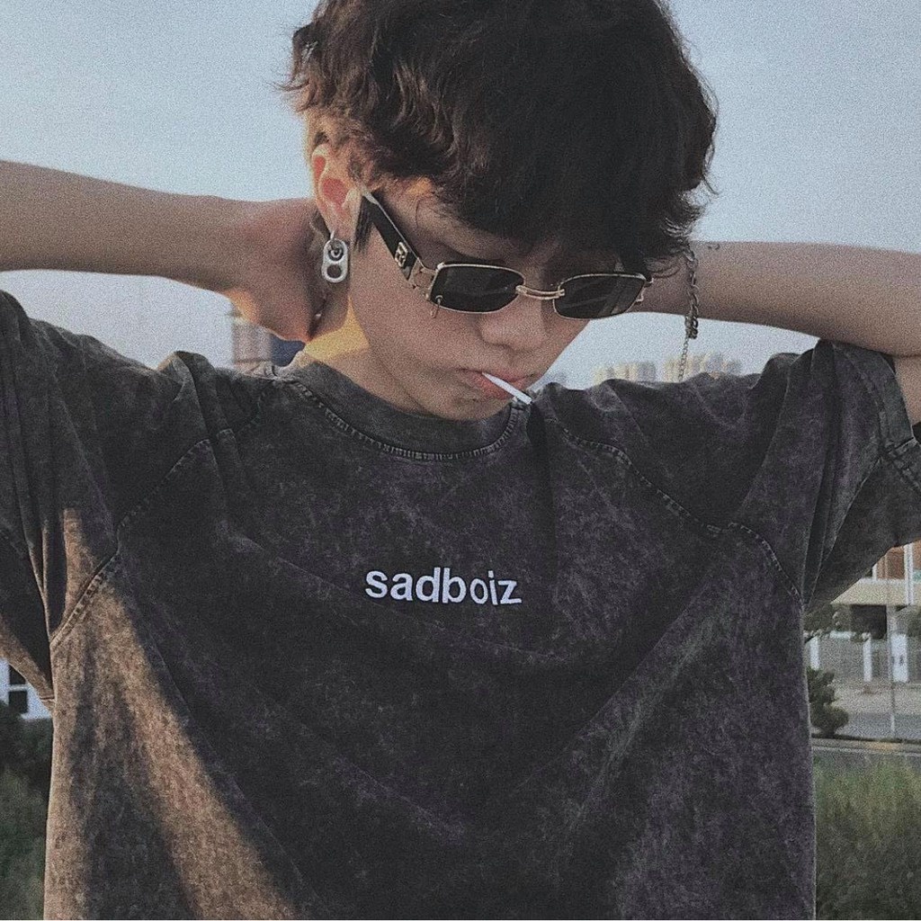 Áo thun loang SAD BOIZ cá tính  Áo thun nam nữ dáng rộng phối được nhiều kiểu anashop9x
