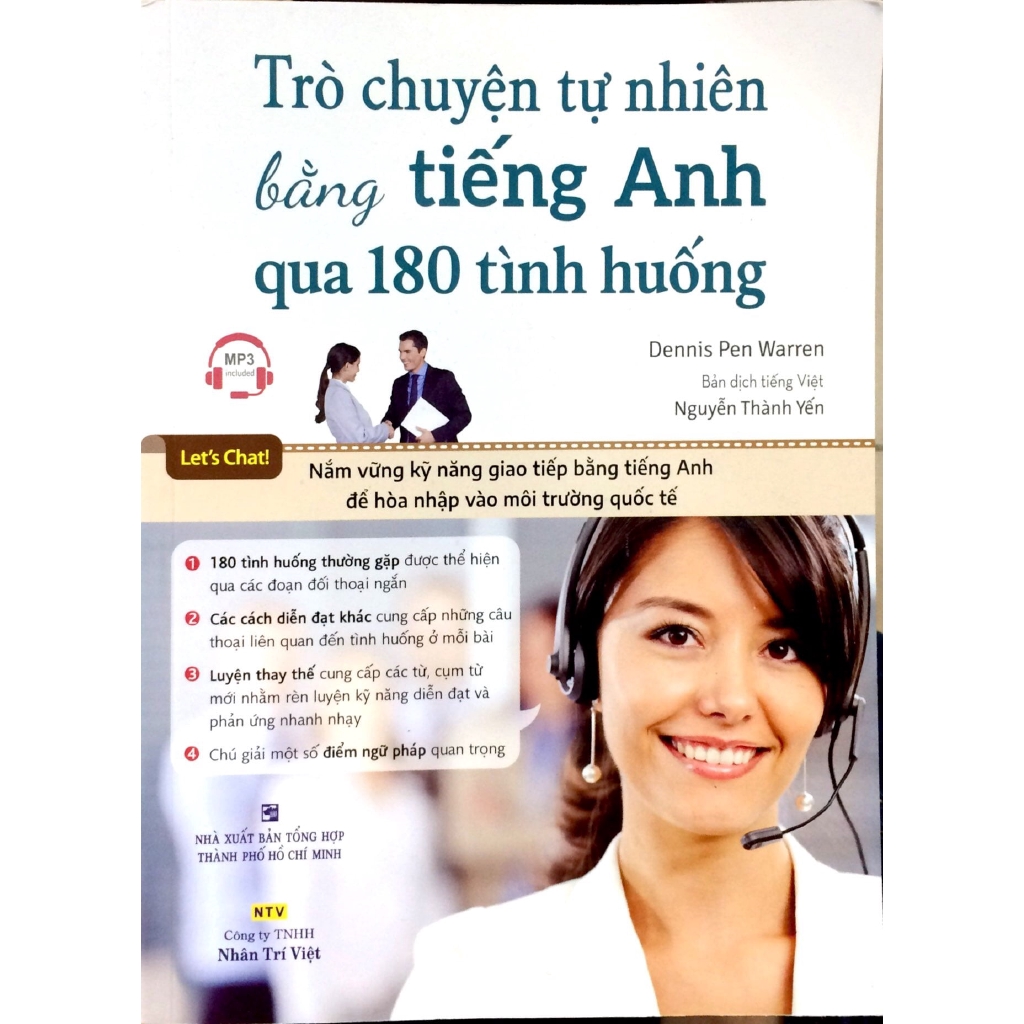 Sách - Trò Chuyện Tự Nhiên Bằng Tiếng Anh Qua 180 Tình Huống