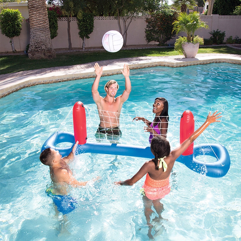 Water Floating Volleyball Net Adult Children Swimming Pool Entertainment Fun PVC Inflatable Toy Volleyball Game 『Prettyhat 』