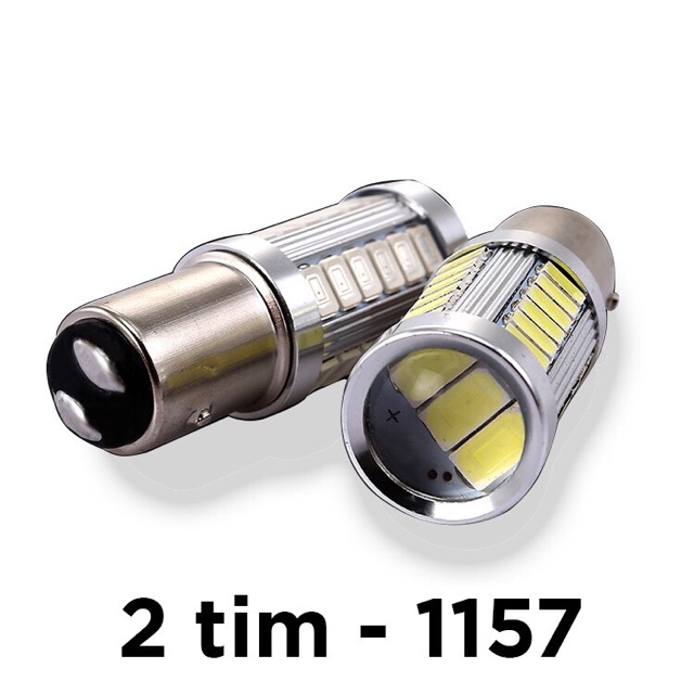 01 Bóng Đèn '' Led '' phanh Hãng Yobis  - chân 1157  và chân 1156  Trắng- vàng - đỏ