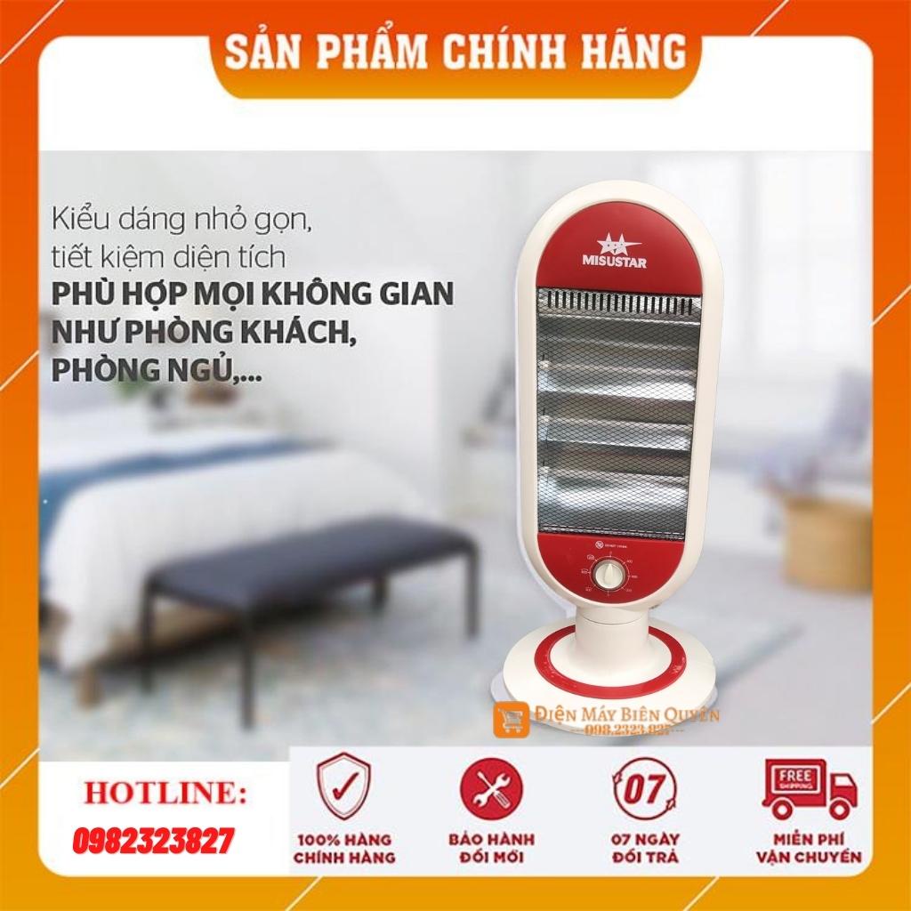 Quạt Sưởi MISUSTAR Hồng Ngoại - Máy Sưởi Ấm Phòng Ngủ, Máy Sưởi - Đèn Sưởi 3 Bóng 1200W , Hàng THAILAND Cao Cấp