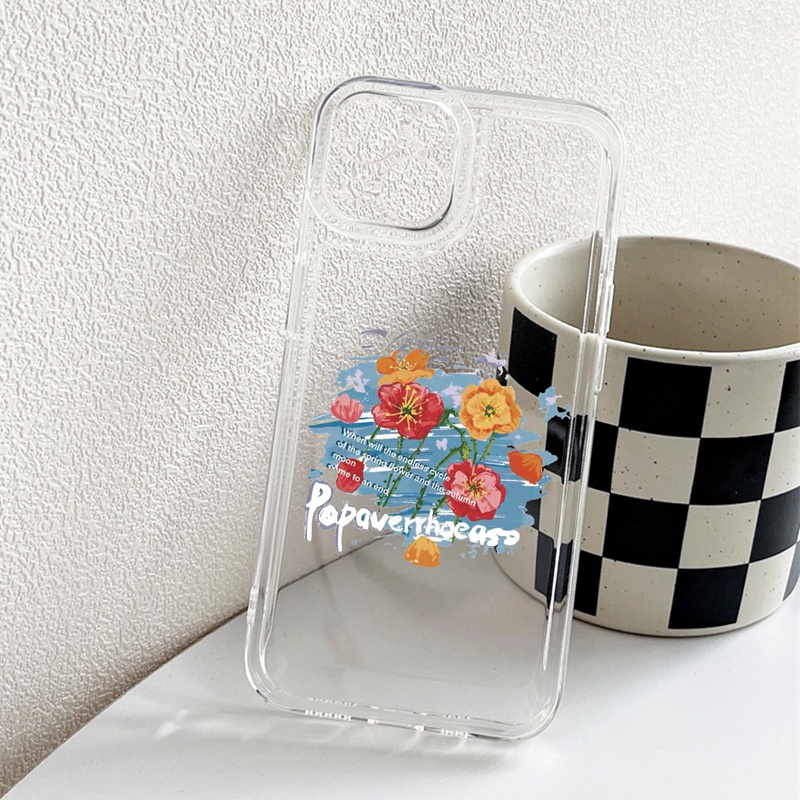 Suntaiho Ốp lưng iphone Ốp điện thoại  dẻo trong suốt họa tiết hoa thích hợp cho IPHONE 13 PRO/ MAX 12 PRO/ MAX/ XS MAX/ XR/ 7/ 8 PLUS