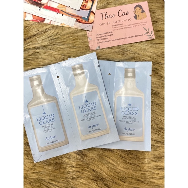 Sample Gội - Xả - Liquid Glass Smoothing DRYBAR 7ml + 7ml