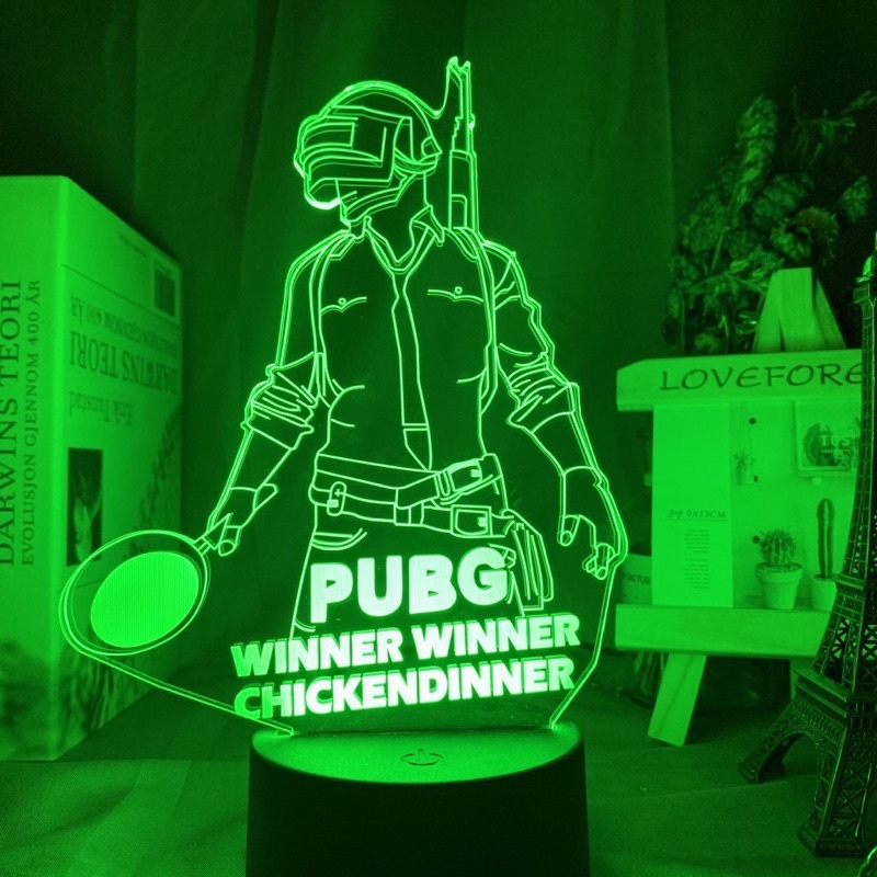 Đèn 3D Led 16 màu Thay đổi điều khiển từ xa PUBG Game PlayerUnknown's Battlegrounds