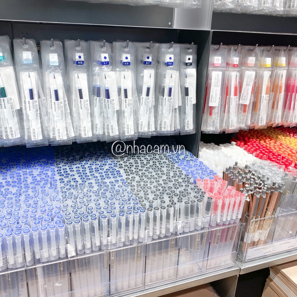 Ruột Refill Bút Gel Muji Chính Hãng Nhà Cam (Pick Store, Có Bill)