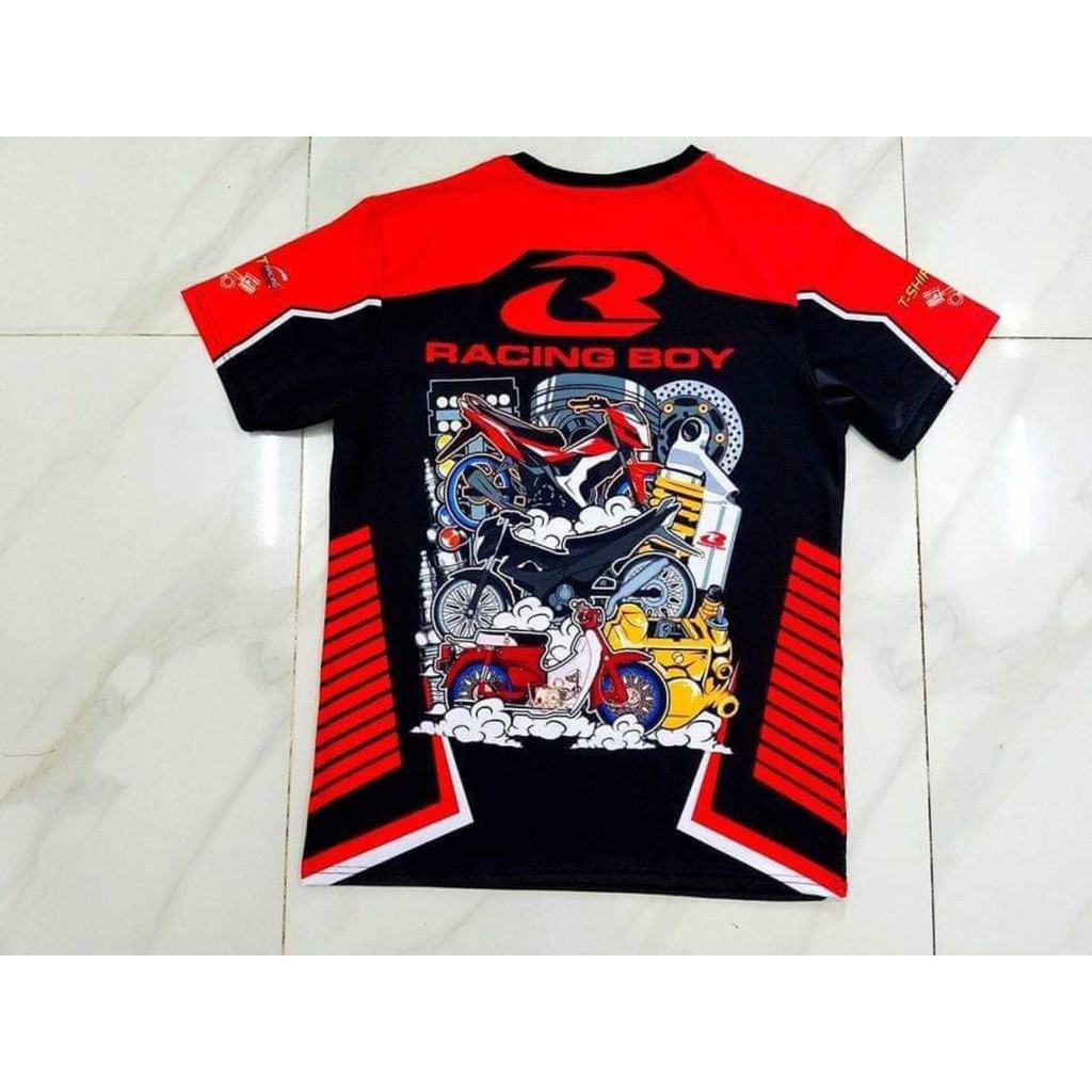 Áo Thun Racing Boy Cam Đỏ đẹp Mắt Xe Biz   T-shirt Racing Team