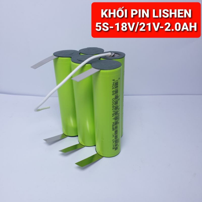 KHỐI PIN 5S-21V - 2200mah Xả 30A dùng cho máy khoan Trung Quốc