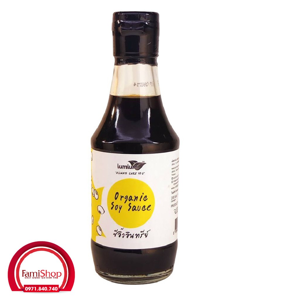 FamiShop Nước tương đậu nành hữu cơ 200ml LumLum