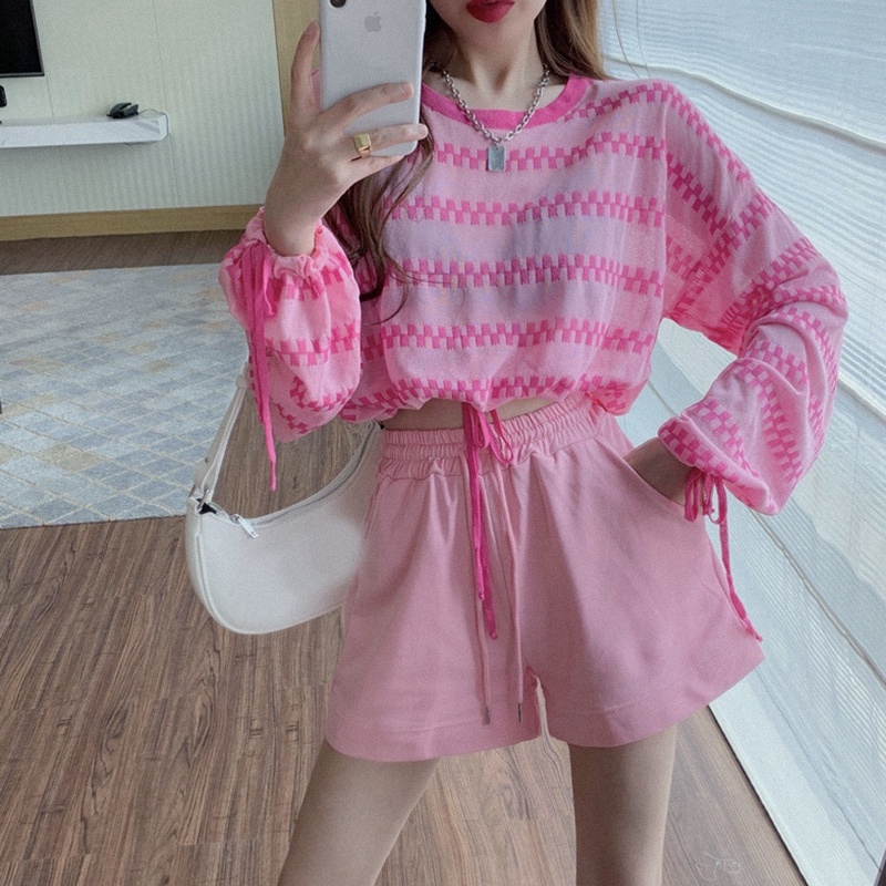 Áo dệt kim ZHELIHANGFEI tay dài kiểu phồng thời trang trẻ trung dành cho nữ