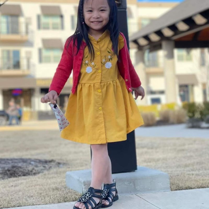 Đầm linen bé gái 3-7 TUỔI, 15KG-35KG bé gái Mùa Hè Size 15kg 35kg