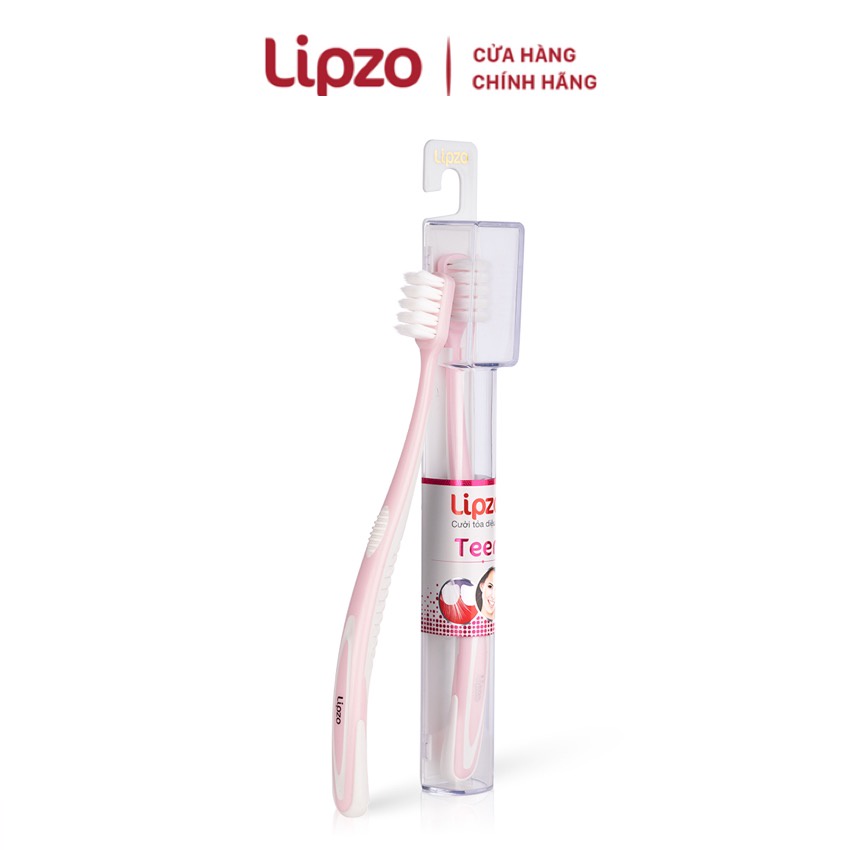 Combo 3 Bàn Chải Đánh Răng LIPZO Teen Cao Cấp Công Nghệ Chỉ Tơ Xoắn Kép, Đầu Bàn Chải Thiết Kế Phù Hợp Khuôn Hàm Người T