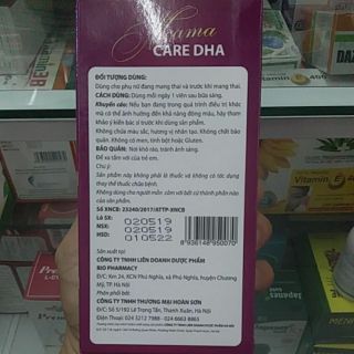 Bổ Bầu MAMA CARE DHA (hộp 30 viên)