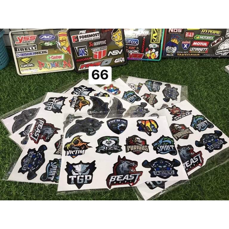 SET STICKER DÁN XE BIỂU TƯỢNG 8 MÃ