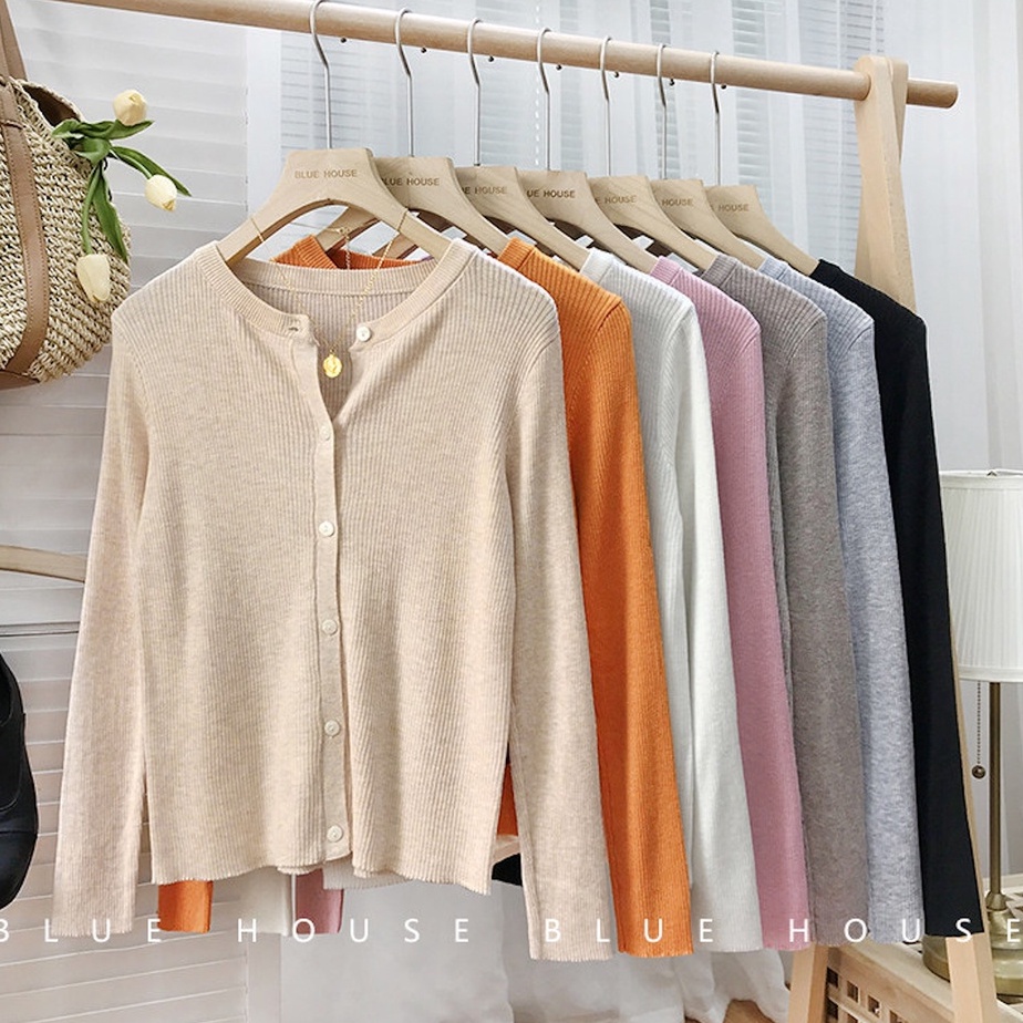 Áo khoác cardigan cổ tròn 6 nút - AK516 | BigBuy360 - bigbuy360.vn