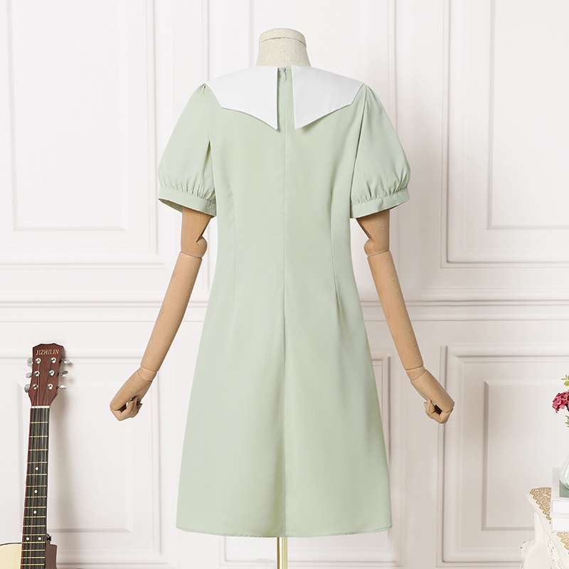 Đầm mini Zanzea tay phồng có khóa kéo phía sau phong cách Hàn Quốc thời trang cho nữ