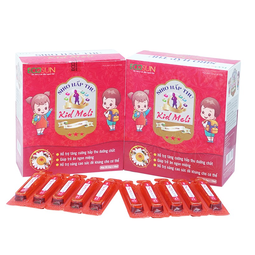 [Mua combo giá tốt] 2 hộp Siro hấp thu Kid Meli – Giúp trẻ ăn ngon miệng và tăng cường hấp thu dưỡng chất.