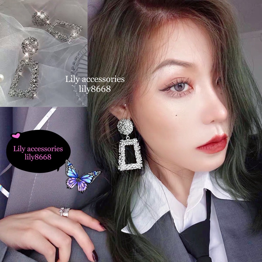 Geometric Drop Earrings khuyên tai Vintage kiểu dáng hình học