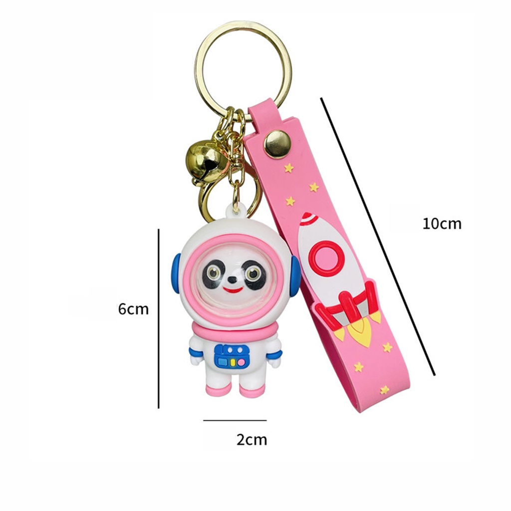 Móc Khóa Hình Phi Hành Gia Gấu Trúc 3D Dễ Thương