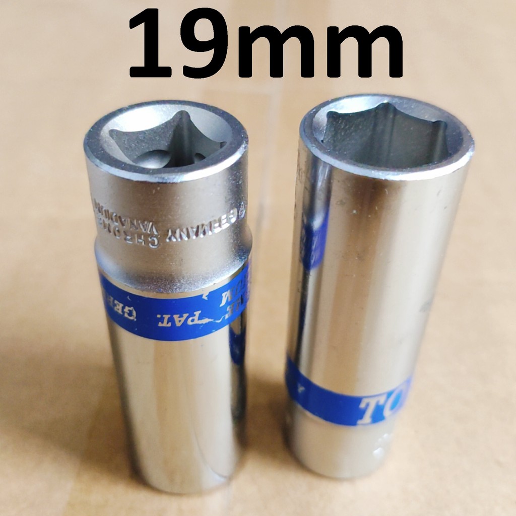 Khẩu / tuýp 19 mm TOP chính hãng, size 1/2 phổ thông, dài 8cm, Cty TM&amp;XNK TOP Việt Nam