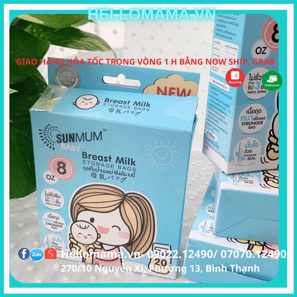 Túi trữ sữa SUNMUM - Mẹ trữ sữa cho bé an toàn và tiện lợi