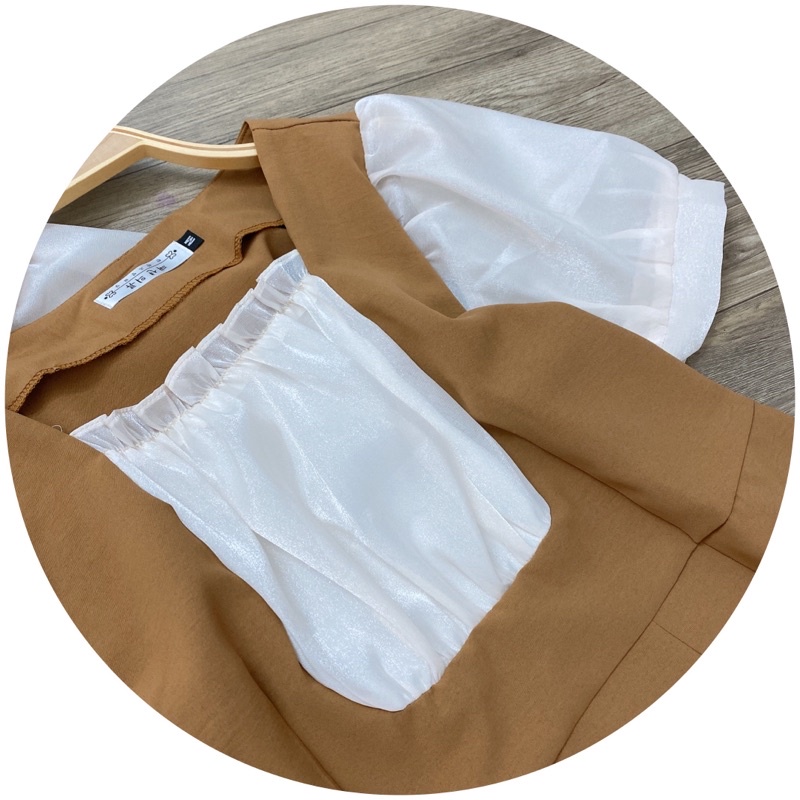 40-80kg) Đầm Bầu Tết - Váy bầu ngắn tay pha lụa kem baby doll Siêu Xinh