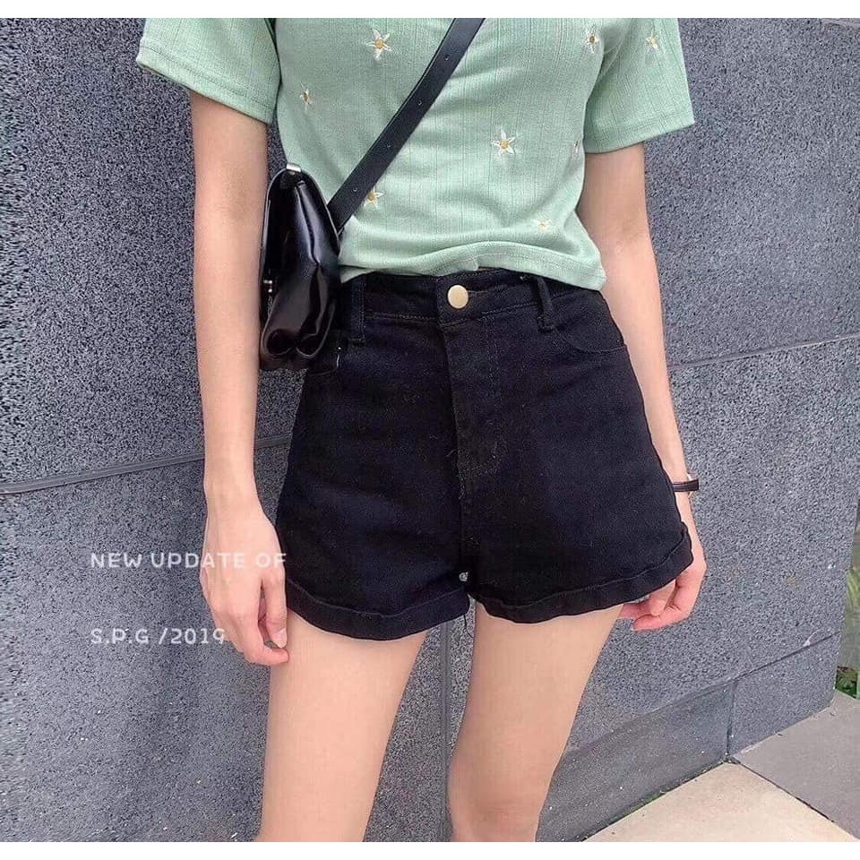 Quần đùi nữ- quần short kaki lật lai - Q02