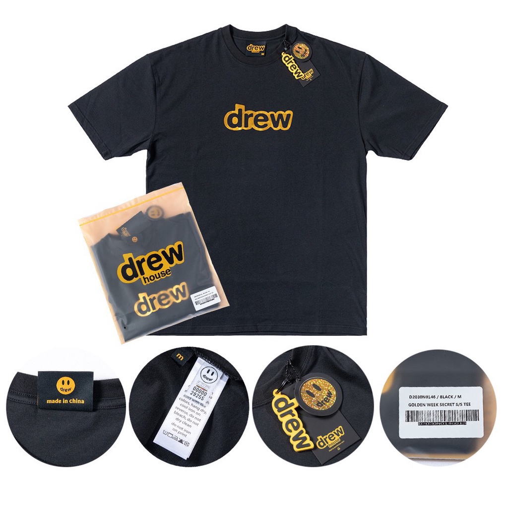 Áo thun Nam, Nữ Unisex Drew House mặt cười Basic, phông tay lỡ oversize form rộng, chất liệu 100% cotton cao cấp | BigBuy360 - bigbuy360.vn