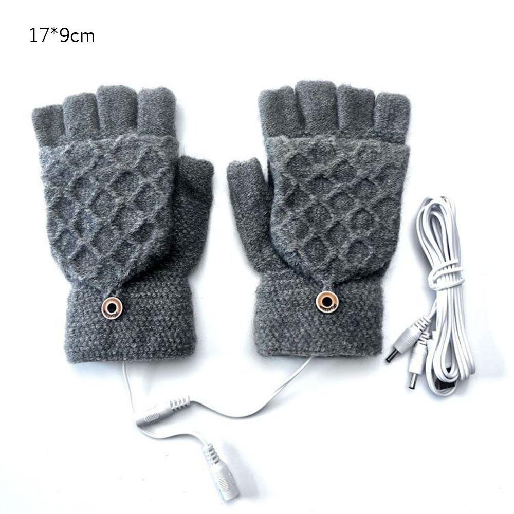 Găng Tay Dệt Kim Unisex Tích Hợp Máy Sưởi Toàn Diện Sạc USB