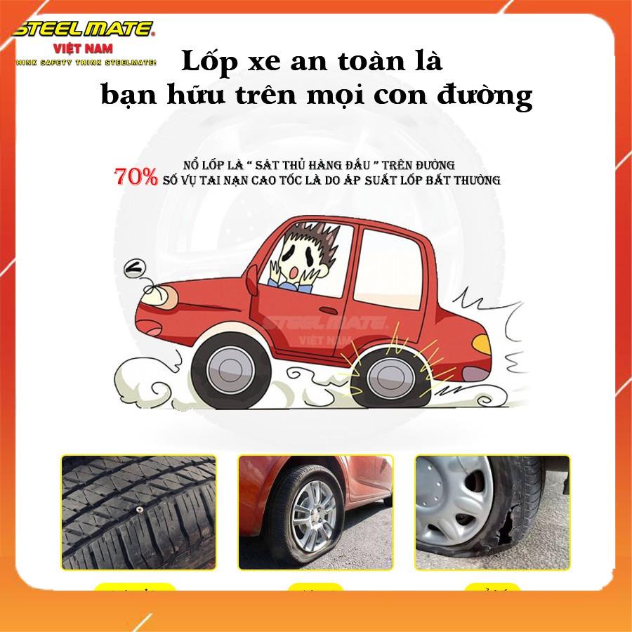 Cảm biến áp suất lốp van trong chính hãng STEELMATE hiển thị thông số - BẢO HÀNH 12 THÁNE có màn hình màu hiG