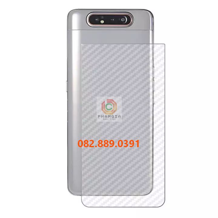 Miếng dán mặt lưng skin carbon Samsung Galaxy A80