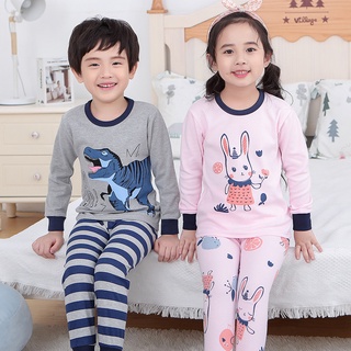 Bộ đồ ngủ 2 món 100% cotton in hình thỏ/mèo dễ thương cho bé