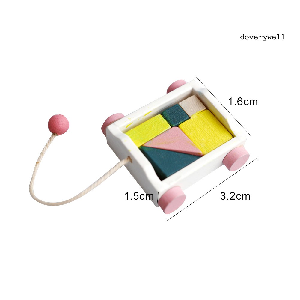 Mô Hình Xe Kéo Mini Cho Trang Trí Nhà Búp Bê Tỉ Lệ 1 / 8 1 / 12