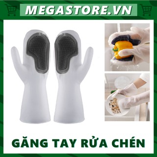 Găng Tay Rửa Chén Bát Silicon Tạo Bọt - Không Hại Da Tay Megastore