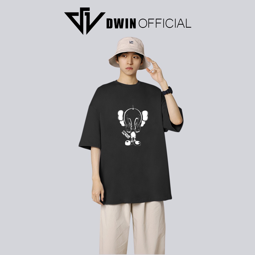 Áo thun unisex kaws omg thời trang DWin basic tee phông trơn nam nữ tay lỡ oversize form rộng