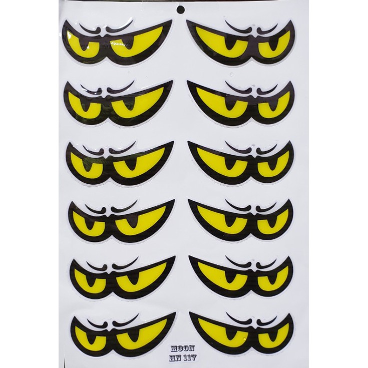 DECAL NỔI TRANG TRÍ MẮT VÀNG HN117