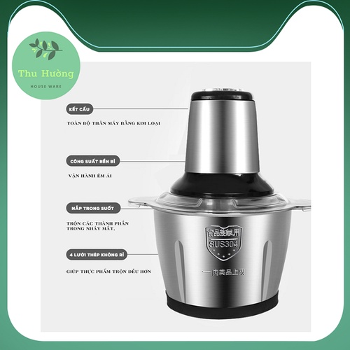 MÁY XAY THỊT ĐA NĂNG INOX 4 LƯỠI SIÊU BỀN(BẢO HÀNH 1 NĂM)