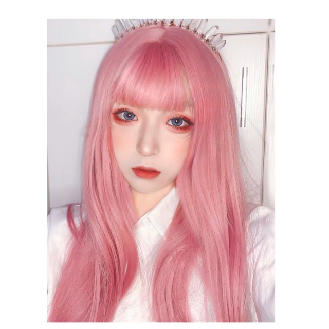 Tóc giả thẳng hồng cosplay ❤️FREESHIP❤️❤️ tóc giả hồng thẳng