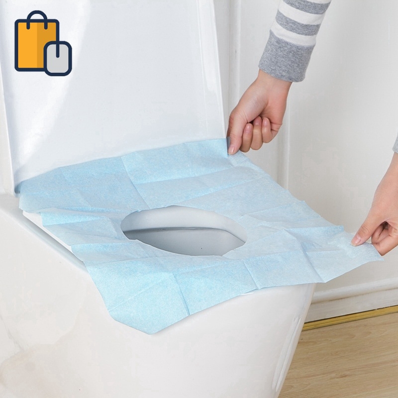 Bộ 50 miếng lót bồn cầu dùng một lần chống vi khuẩn tiện lợi