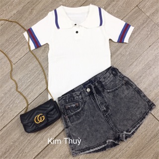 Combo set áo len trắng + set đũi thêu