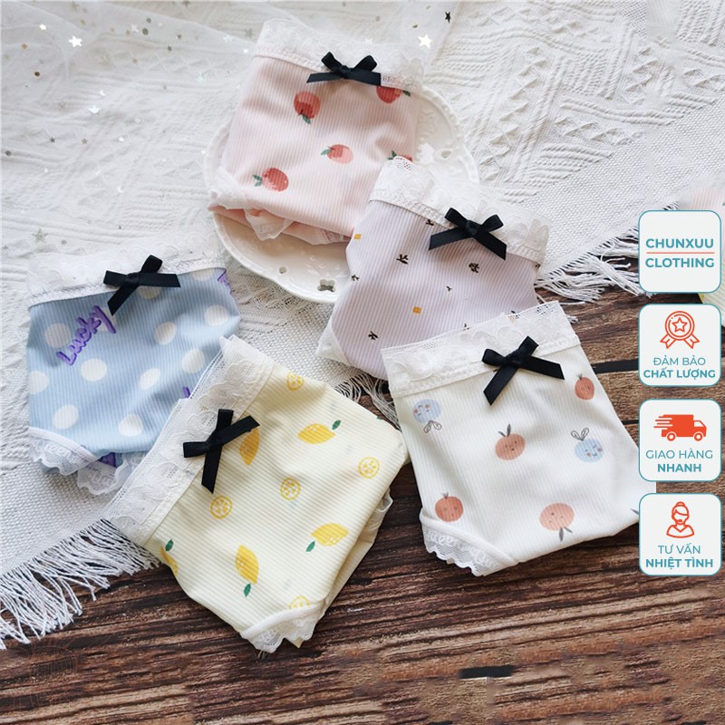 Quần lót nữ đúc su lạnh Chunxuu siêu mát phối ren nhiều họa tiết dễ thương ngọt ngào - Chunxuu QC23