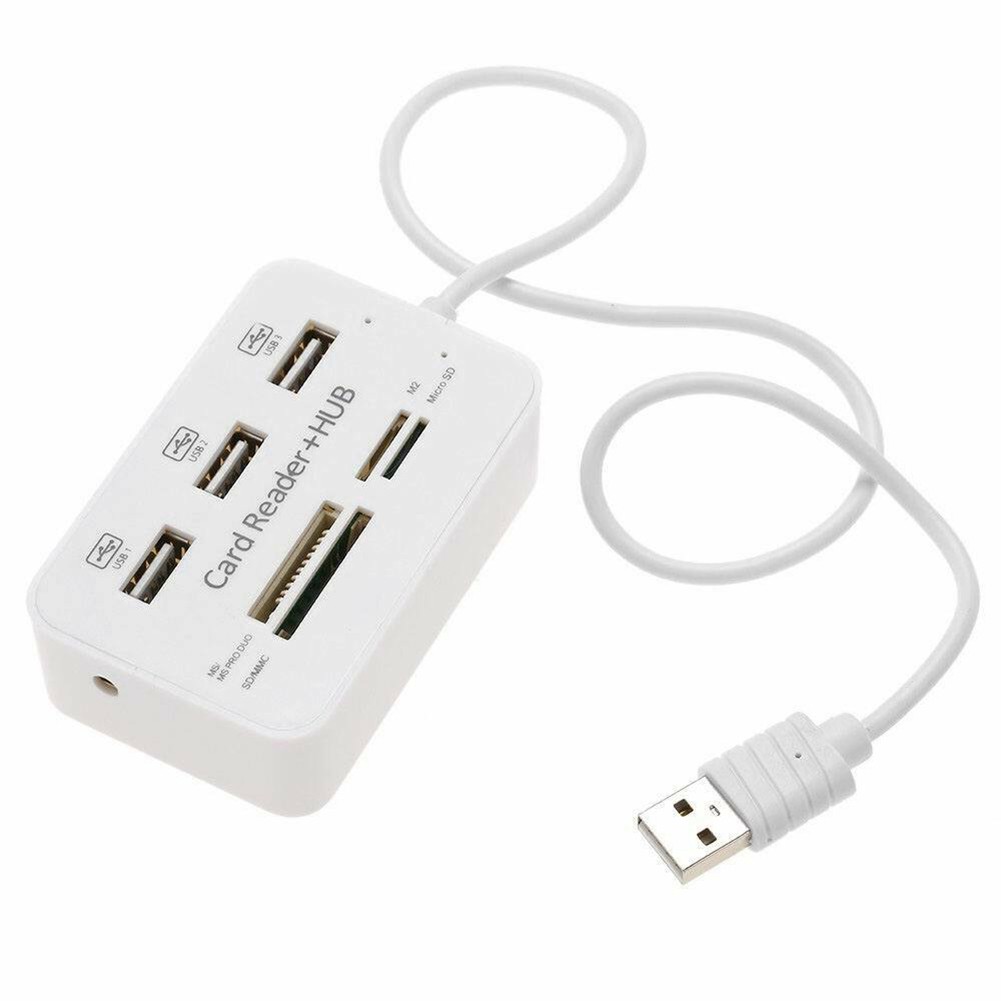 Bộ Chia 3 Cổng Usb 2.0 Tốc Độ Cao Có Đầu Đọc Thẻ Sd / Tf