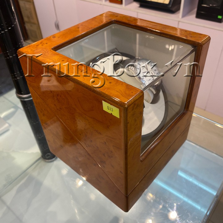 Hộp Đồng Hồ Xoay 2 Ngăn Vỏ Gỗ Sơn Mài - Mã 820HW | Hãng SAIKE