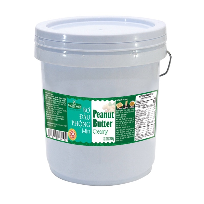 BƠ ĐẬU PHỘNG HẠT/MỊN GOLDEN FARM 5KG/20KG