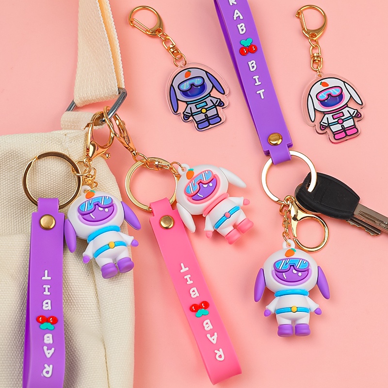 Móc Khóa Hình Phi Hành Gia 3D Dễ Thương