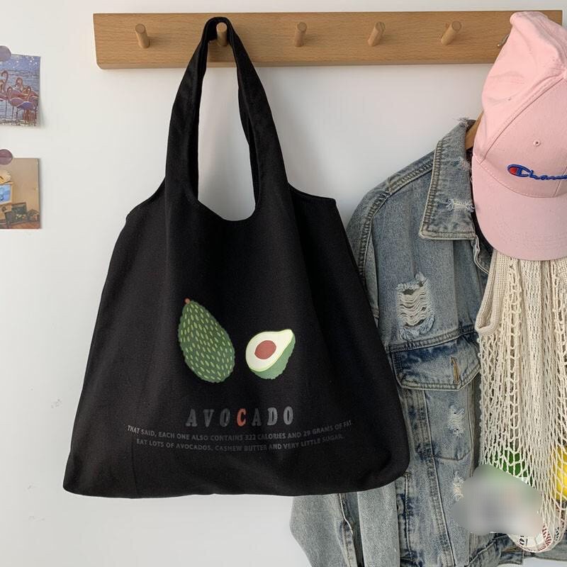 Túi vải Tote các loại hoa quả Hazin siêu hót