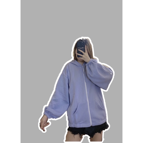 Áo HOODIE Nỉ Bông Trơn Basic màu Xám/Xanh Xám Phong Cách ULZZANG form UNSIEX NAM NỮ